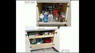 Deep Kitchen Cabinet Before and After - ShelfGenie Short