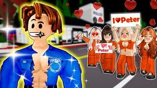 Cop Peter Is Pursued By Girls. ROBLOX Brookhaven RP - FUNNY MOMENTS @kingroblox99