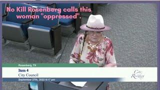 No Kill Rosenberg pretends Cynthia is oppressed by Mayor Kevin Raines