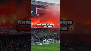 Werder Bremen lässt wegen Pyrotechnik Block räumen 