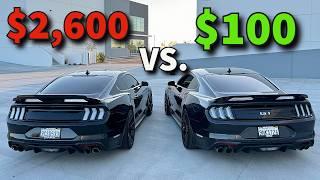 Mustang GT: CHEAP vs. EXPENSIVE Loud Exhaust!