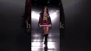 Catwalk or Horsewalk ⁉️ #shorts #runway #model #bellahadid #catwalk #fashion #irinashayk #naomi