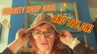 Autumn charity shop thrift haul and try on, OOTW UK size 14 16 over 50 style