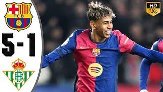 Barcelona vs Real Betis 5-1 Highlights & All Goals HD | Copa del Rey 2025