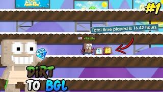 [ NEW SERIES] GETTING FIRST DIAMOND LOCK!! | Dirt to BGL #1 | Growtopia