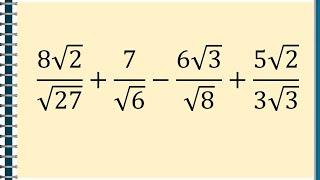 Calcule cu radicali si fractii