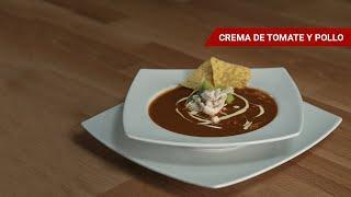 Crema de tomate y pollo, receta deliciosa y práctica ideal para compartir.