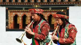 Buddhist music; Gyaling, Bhutan/Drukpa Monks offering religious music.