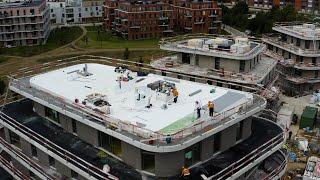 Skyroofs realiseert waterdichte daken voor appartementencomplex Meadow in Herent