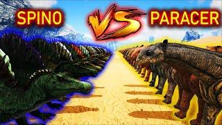 30 SPINOSAURUS VS 50 PARACERATHERIUM | Ark Battles | Thyrulous