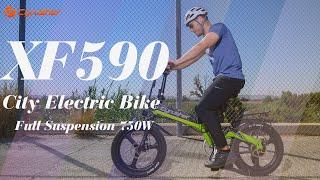 Cyrusher XF590 Folding Electric Bike Working Modes: Throttle, Pedal Assisant and Ride