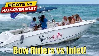 The Ladies Take On Big Waves From The Bow! | Boats vs Haulover Inlet