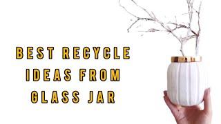 DIY | Best Recycle Ideas From Glass jar | گلدان پاپیه ماشه با شیشه بازیافتی