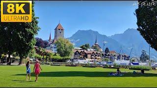 [ 8K ] SPIEZ - a Beautiful Village of Switzerland • Summer Walking Tour • 8K HDR Video