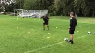 Back garden training drill 3 - how to practise dribbling skills at home