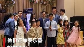 洪森总理庆生会 孙子四种语言祝寿