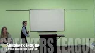 Speakers League - highlights from a typical meeting