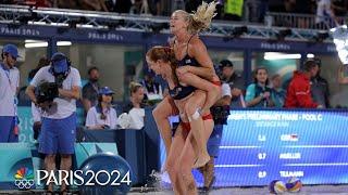 USA’s Kelly Cheng, Sara Hughes show out in convincing win vs. Germany | Paris Olympics | NBC Sports