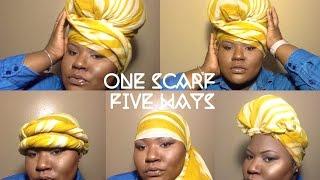 How To: Tie a Headwrap/Turban (1 Scarf 5 styles)