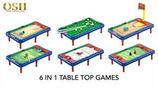 6 In 1 Tabletop games snooker bowling basketball soccers hockey golf