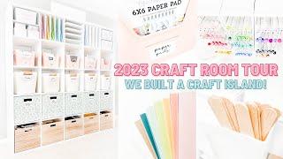 My New Craft Room Island and How I Organize My Space | 2023 Craft Room Tour and Organization