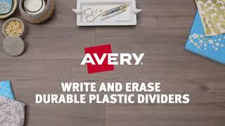 Avery Big Tab Write & Erase Durable Plastic Dividers