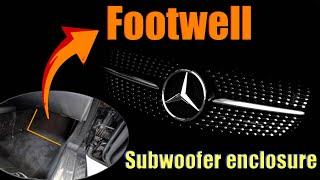 Footwell Subwoofer enclosure - 2008 Mercedes Benz SL class  #mercedesbenz #caraudio #footwell