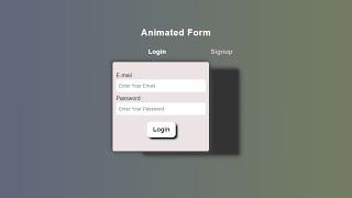 HTML and CSS Online Tutorial for Animated Login and Signup Forms | @iqraCS