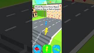 Mixed (Topshow Orany Dapar) Yellow vs Blue vs Red vs Green #shorts #shapeshifthing #gameplay