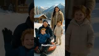Prince Harry and kids on holiday #holiday #travel #cold #snow #cute #family #smile #skiing #love