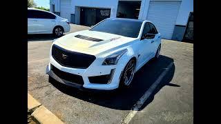 Cadillac CTS-V 3M Satin Frozen Vanilla Vinyl Wrap