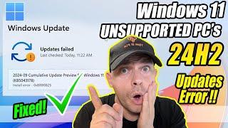 How to Fix Windows 11 24H2 Updates Not Working - Install Error 0x800f0825