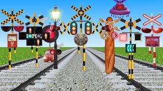 踏切 アニメ 電車 こんなインドネシアの踏切はイヤだ！ What a funny railway railroad crossing in Indonesia! #trainvfx