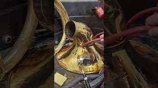 Look how much cleaning a sousaphone bell can change the instrument #sousaphone  #musician