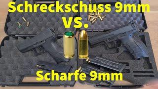 Schreckschuss 9mm vs. scharfe 9mm Pistole: Vergleich und Unterschiede