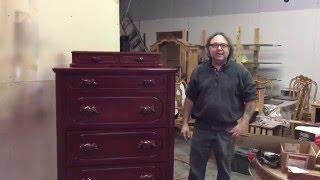 refinishing a lillian russel cherry dresser finished