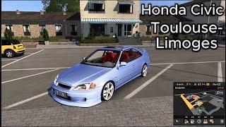 ETS2 | Honda Civic drive to Limoges *FR* | 4K