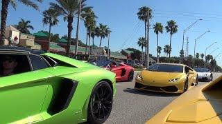 BullFest 2016 Inside Lamborghini Aventador Following 80+Lambos Best Supercar Sounds Adrenaline Rush