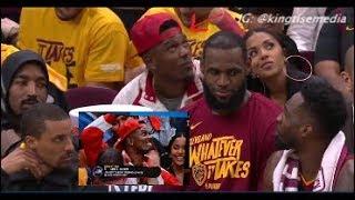 LeBron James Reunites w/ Daniel 'Boobie' Gibson On Cavs Bench During Cavs vs Celtics Game 3