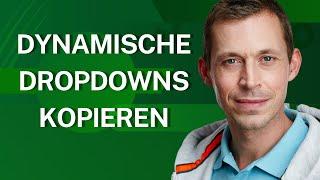 Excel Dynamische Dropdowns duplizieren (Problem und Lösung)