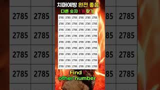 다른숫자 1개 찾기, 치매예방, Find numbers, Dementia