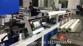 Full auto perforating toilet tissue paper log saw cutting machine