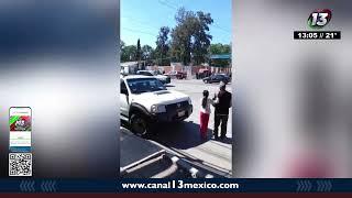 #Canal13Puebla  Detienen a conserje y profesora en primaria de San Pedro Cholula, Puebla.