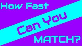 PE At Home: Mr. Rittman's "How Fast Can You Match"