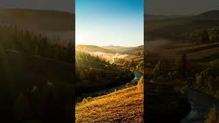 Golden Dawn: Misty Mountain Timelapse Serenity