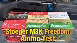 Stoeger M3K Freedom 12 Gauge Competition Shotgun 2 3/4 Cheap Ammo Test