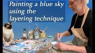 How to paint a blue sky