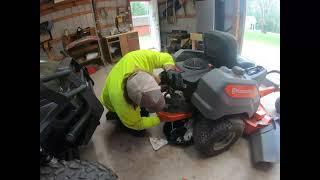 Husqvarna "Z248F" zero turn mower oil change