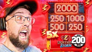 INSANE WIN ON 5X TOP SLOT LIGHTNING STORM GAME SHOW!