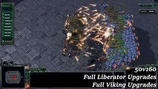 50 LIBERATORS vs 160 VIKINGS!! [STARCRAFT 2]